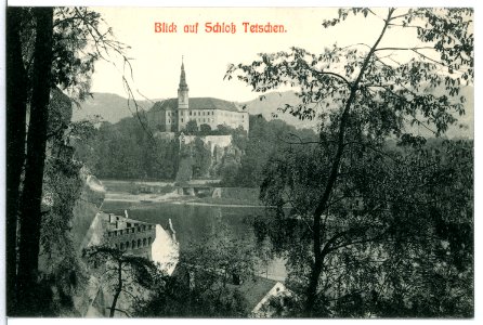 11957-Tetschen-1910-Blick auf Schloß-Brück & Sohn Kunstverlag
