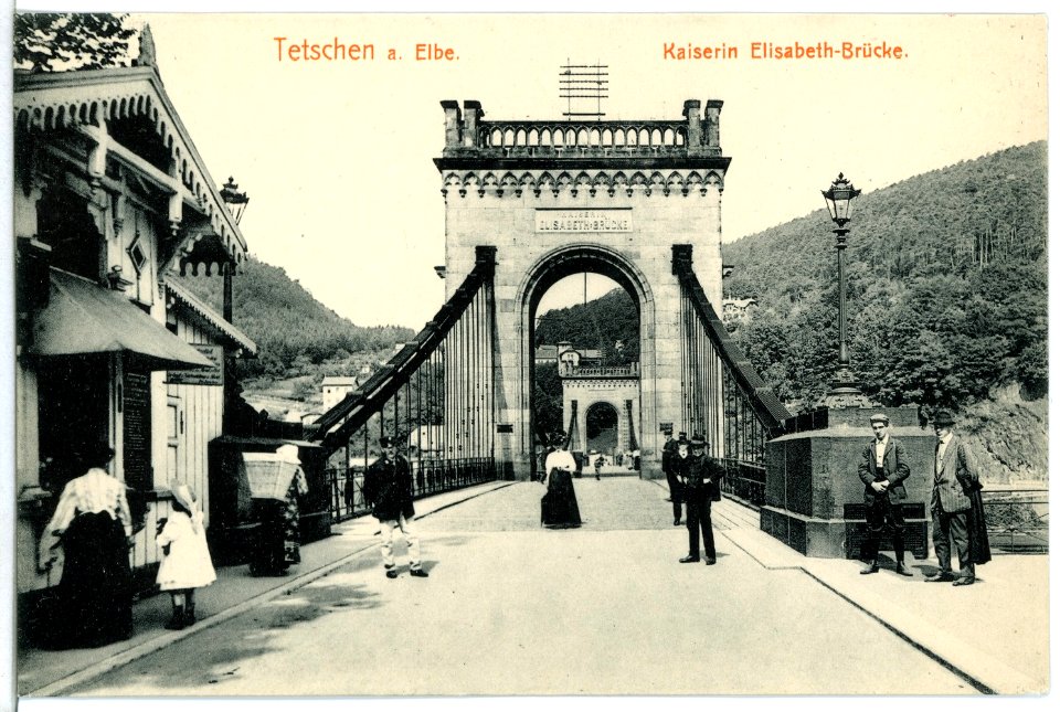11832-Tetschen-1910-Kaiserin-Elisabeth-Brücke-Brück & Sohn Kunstverlag