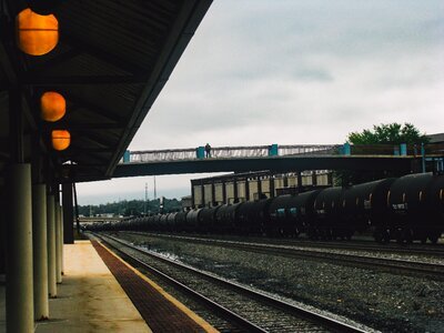 Railroad railway train station photo