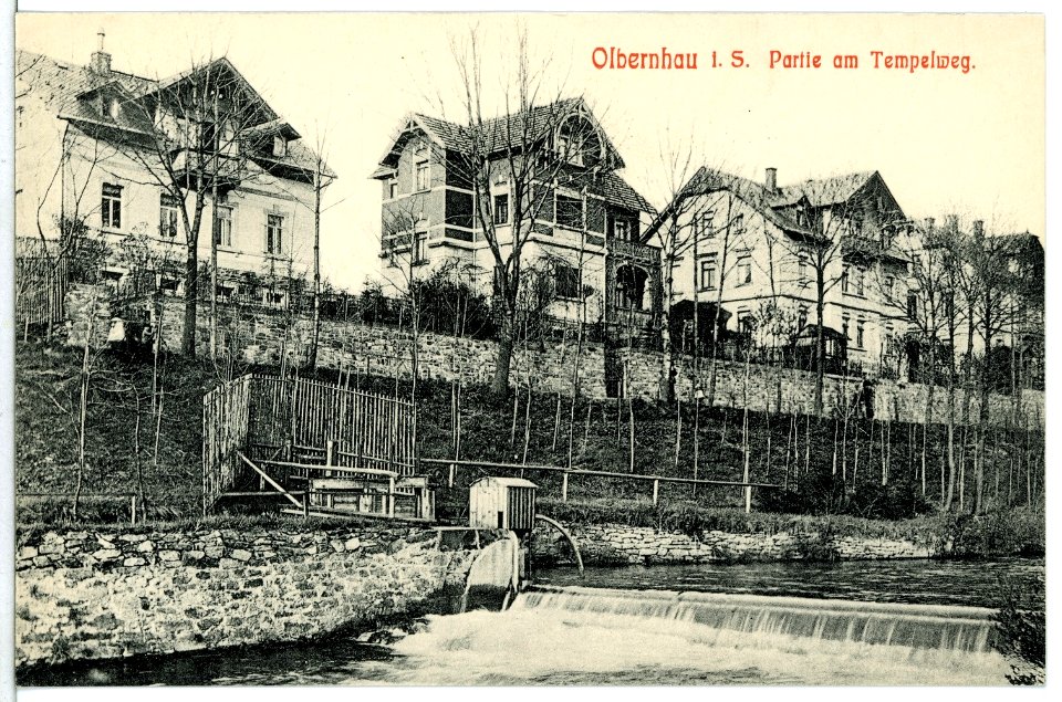 12074-Olbernhau-1910-Partie am Tempelweg-Brück & Sohn Kunstverlag