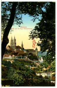 12103-Meißen-1910-Blick auf den Burgberg-Brück & Sohn Kunstverlag