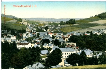 10272-Niedereinsiedel-1908-Blick auf Niedereinsiedel-Brück & Sohn Kunstverlag
