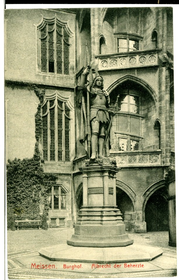 10010-Meißen-1908-Burghof, Albrecht der Beherzte-Brück & Sohn Kunstverlag