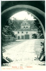 10081-Strehla-1908-Schloßhof-Brück & Sohn Kunstverlag