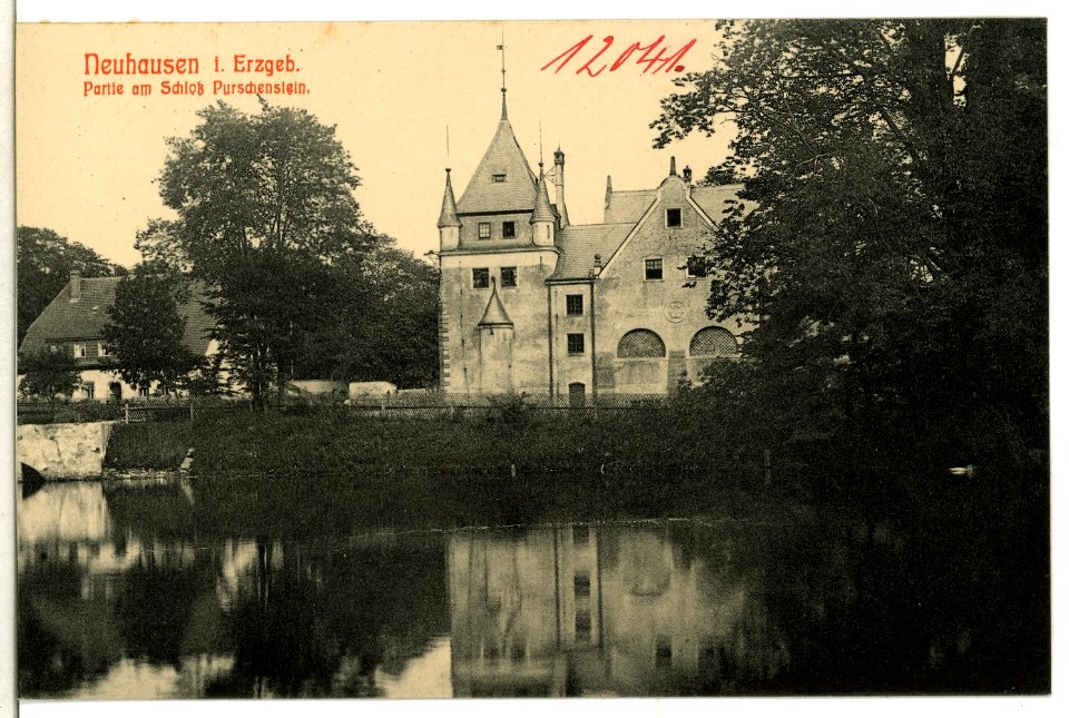 12041-Neuhausen-1910-Schloß Purschenstein-Brück & Sohn Kunstverlag