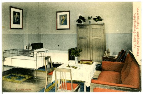 10196-Königstein-1908-Festung - Genesungsheim, Pfleglingszimmer-Brück & Sohn Kunstverlag
