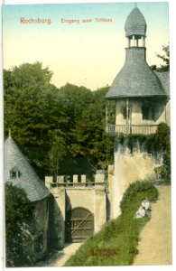 10133-Rochsburg-1908-Eingang zum Schloß-Brück & Sohn Kunstverlag
