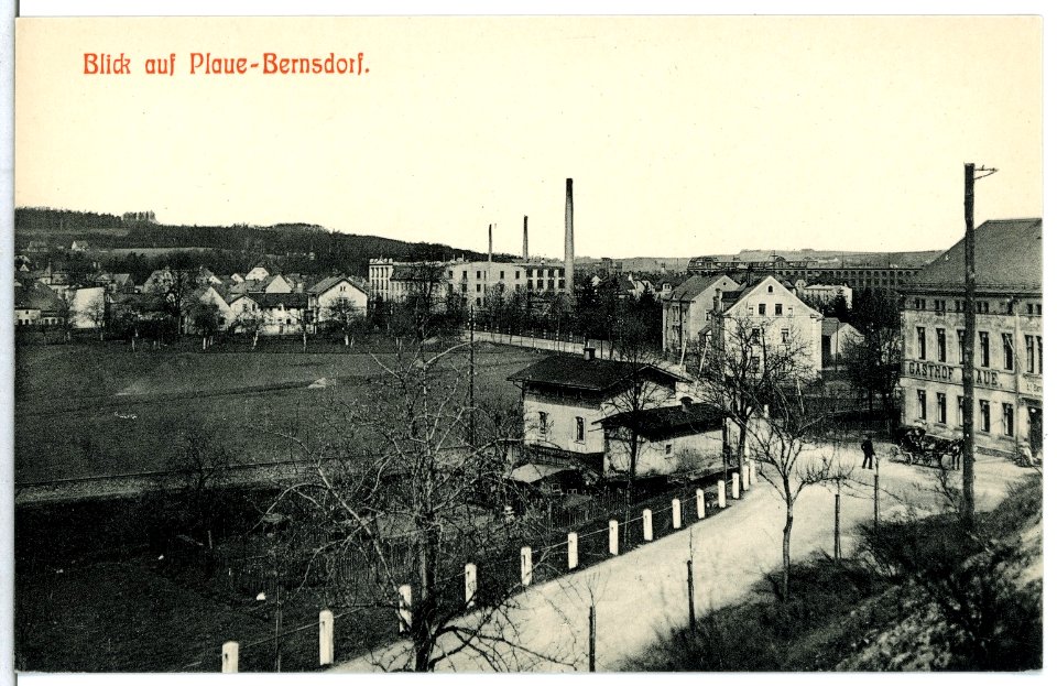 12090-Plaue-Bernsdorf-1910-Blick auf Plaue-Bernsdorf-Brück & Sohn Kunstverlag
