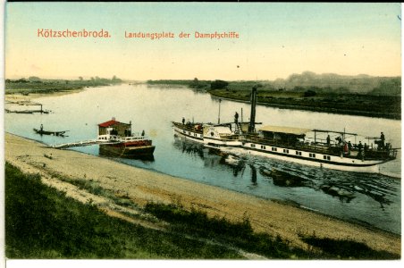 10152-Kötzschenbroda-1908-Dampfschiffhaltestelle mit Dampfer Kaiser Franz Josef-Brück & Sohn Kunstverlag