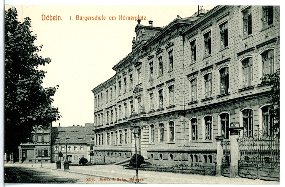 09958-Döbeln-1908-1. Bürgerschule am Körnerplatz-Brück & Sohn Kunstverlag