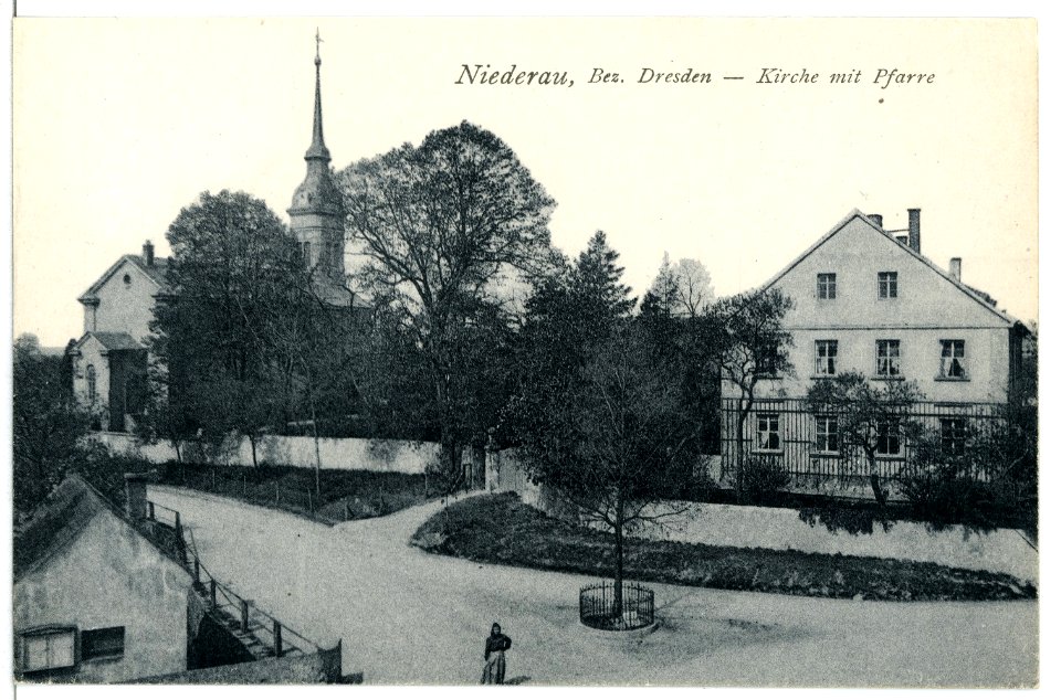 11840-Niederau-1910-Kirche und Pfarre-Brück & Sohn Kunstverlag