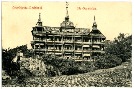 12704-Radebeul-1911-Oberlößnitz, Bilz-Sanatorium-Brück & Sohn Kunstverlag