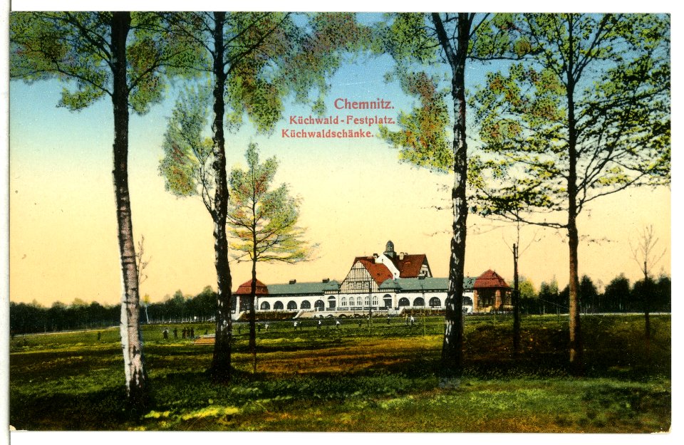 12121-Chemnitz-1910-Küchwald-Festplatz, Küchwaldschänke-Brück & Sohn Kunstverlag