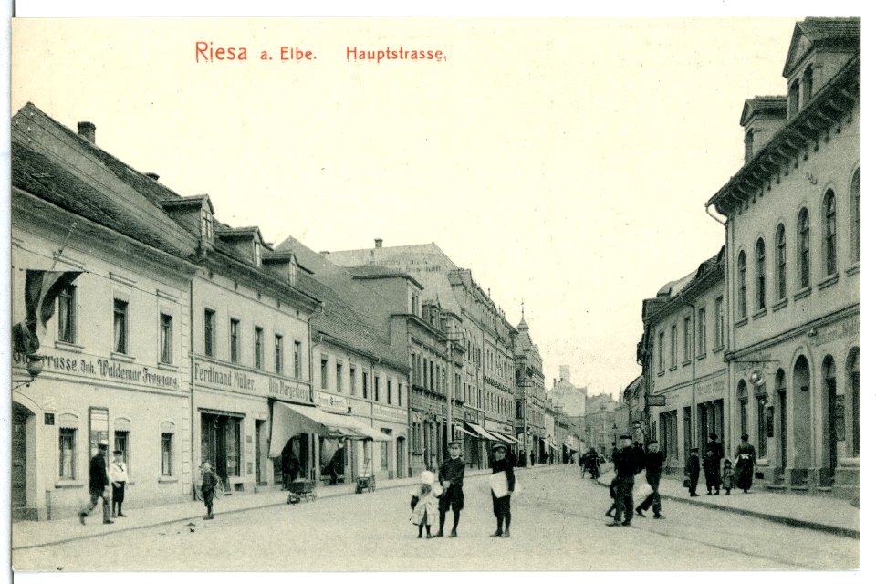 12030-Riesa-1910-Hauptstraße-Brück & Sohn Kunstverlag