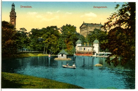 12203-Dresden-1910-Zwingerteich-Brück & Sohn Kunstverlag
