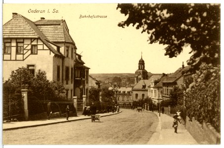 12167-Oederan-1910-Bahnhofstraße-Brück & Sohn Kunstverlag