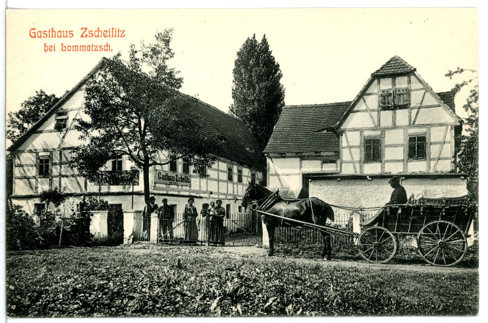 12622-Zscheilitz-1911-bei Lommatzsch, Gasthaus-Brück & Sohn Kunstverlag
