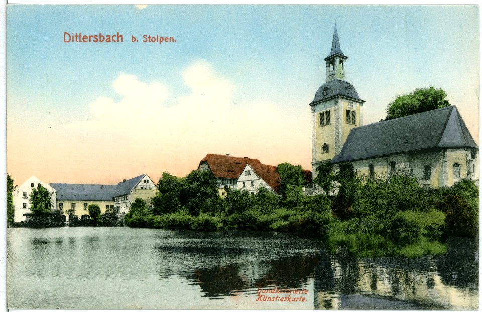 10157-Dittersbach (Dürrröhrsdorf-Dittersbach)-1908-Kirche-Brück & Sohn Kunstverlag