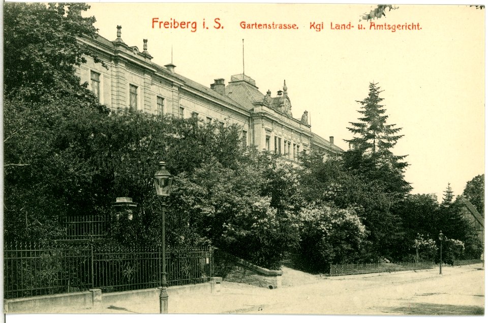 10130-Freiberg-1908-Gartenstraße, Amtsgericht-Brück & Sohn Kunstverlag