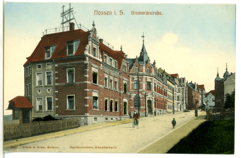 09897-Nossen-1908-Bismarck - Straße-Brück & Sohn Kunstverlag