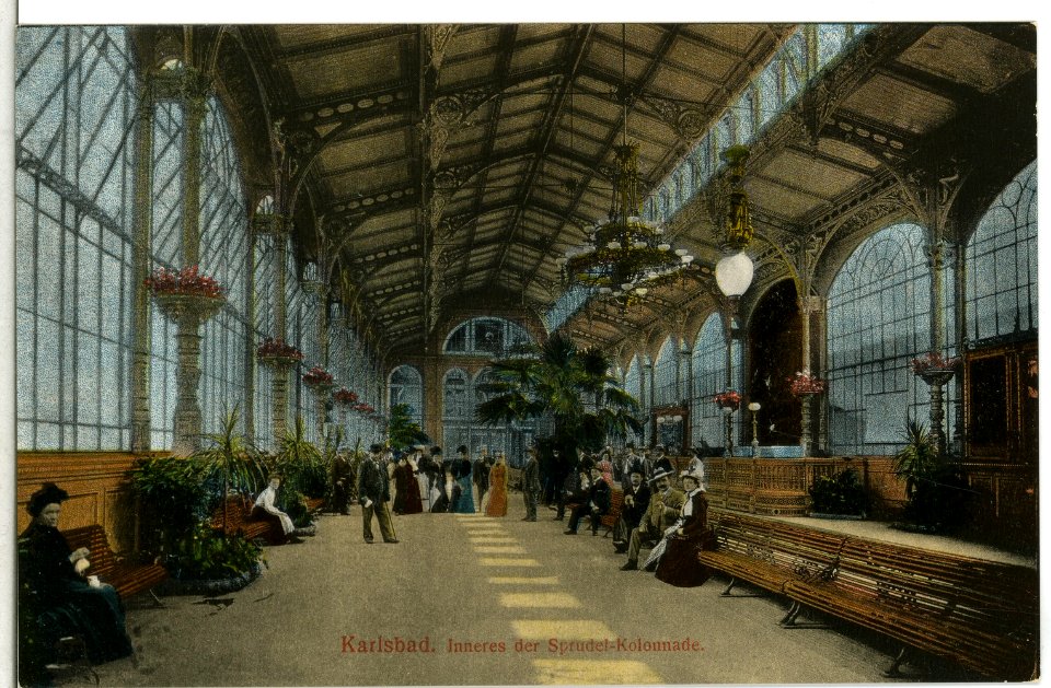 11813-Karlsbad-1910-Inneres der Sprudel - Kolonnade-Brück & Sohn Kunstverlag