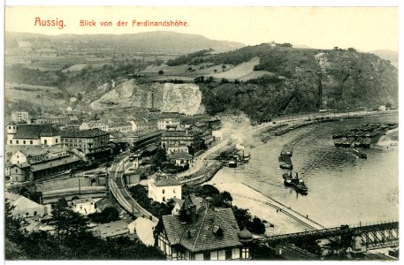 12345-Aussig-1910-Blick auf Aussig von der Ferdinandshöhe-Brück & Sohn Kunstverlag