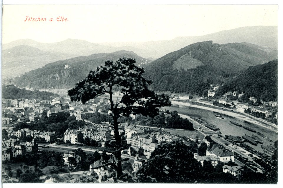 11833-Tetschen-1910-Blick auf Tetschen-Brück & Sohn Kunstverlag