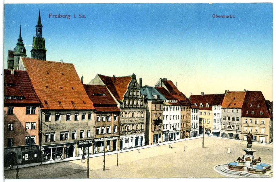 12396-Freiberg-1910-Obermarkt-Brück & Sohn Kunstverlag