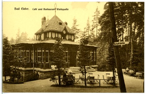 11743-Bad Elster-1910-Cafe Waldquelle-Brück & Sohn Kunstverlag