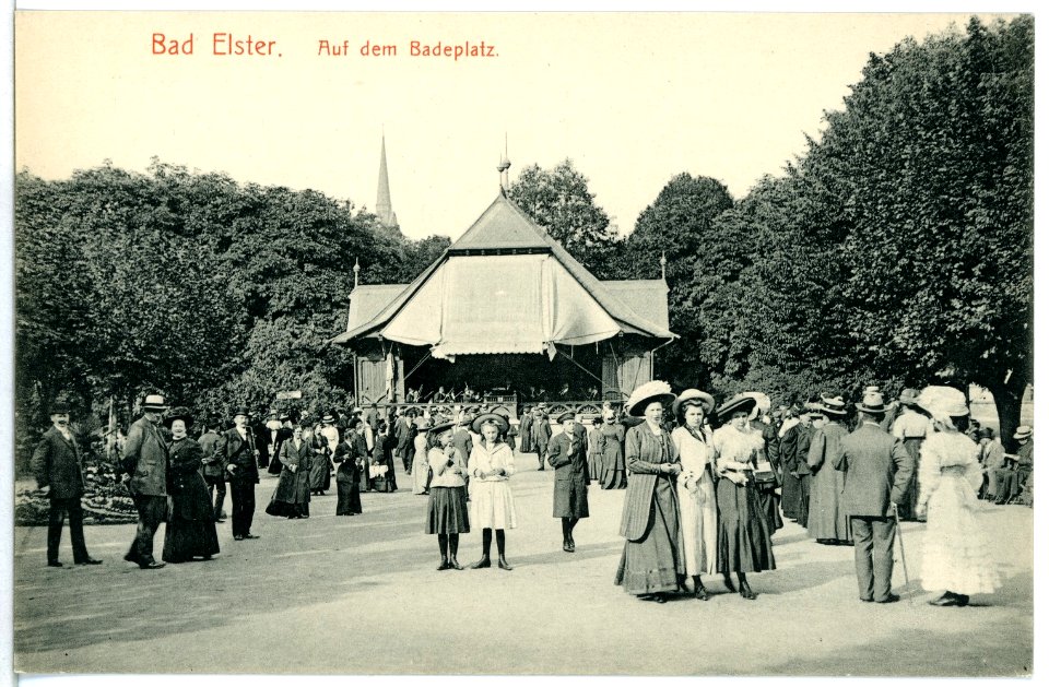 11740-Bad Elster-1910-Auf dem Badeplatz-Brück & Sohn Kunstverlag