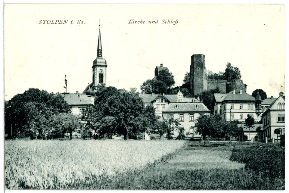10122-Stolpen-1908-Kirche und Schloß-Brück & Sohn Kunstverlag