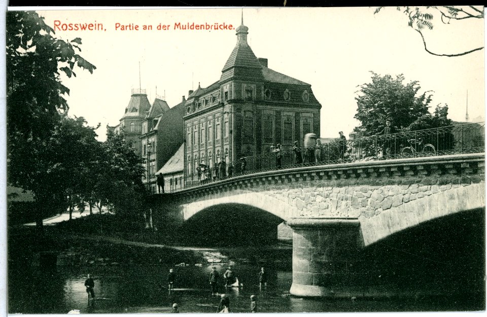 10135-Roßwein-1908-An der Muldenbrücke-Brück & Sohn Kunstverlag
