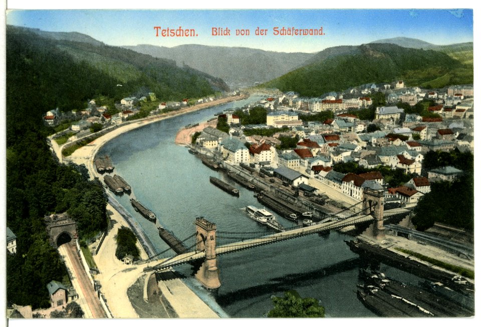 11826-Tetschen-1910-Blick auf Tetschen von der Schäferwand-Brück & Sohn Kunstverlag