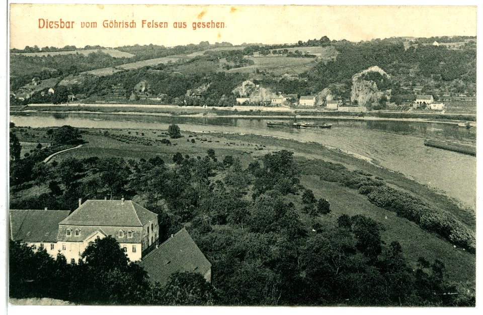 09963-Diesbar-1908-Blick auf Diesbar vom Göhrischfelsen-Brück & Sohn Kunstverlag