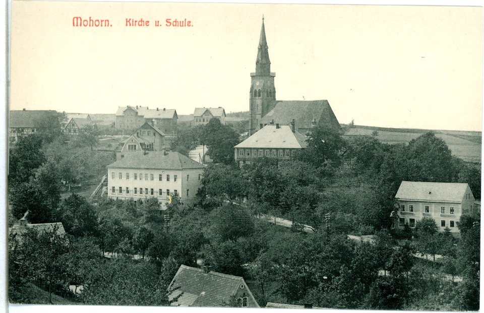 11753-Mohorn-1910-Kirche und Schule-Brück & Sohn Kunstverlag