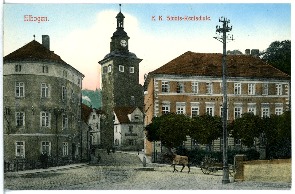 12428-Elbogen-1911-Stasstsrealschule-Brück & Sohn Kunstverlag