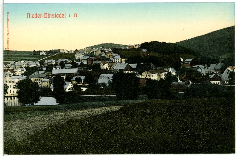10069-Niedereinsiedel-1908-Blick auf Niedereinsiedel-Brück & Sohn Kunstverlag