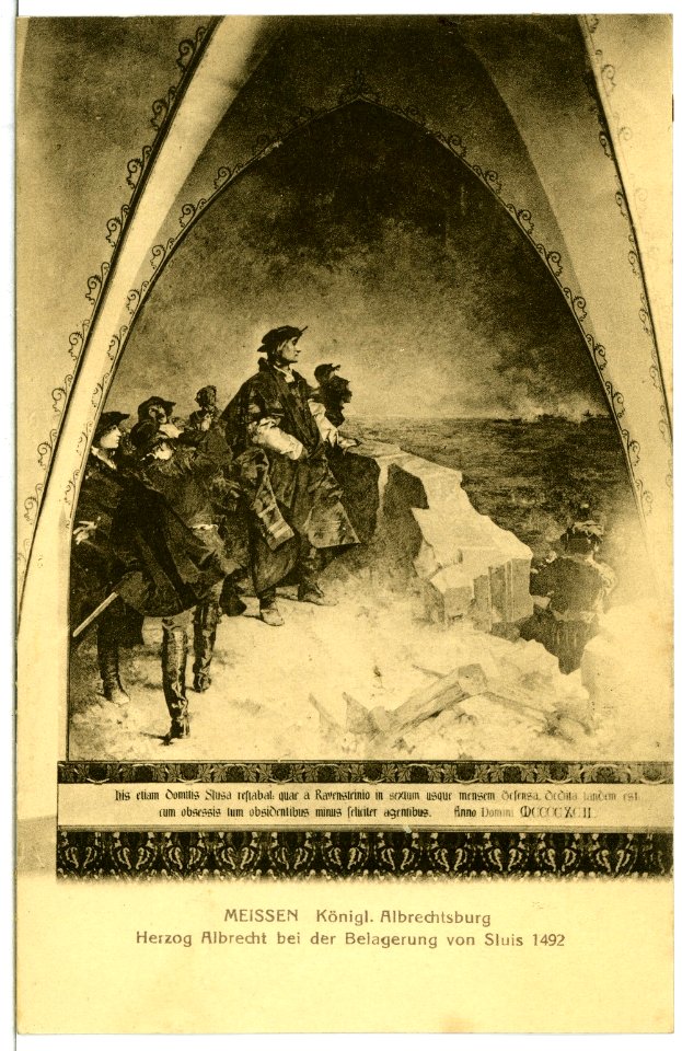 11788-Meißen-1910-Albrechtsburg-Albrechts Belagerung von Sluis-Brück & Sohn Kunstverlag