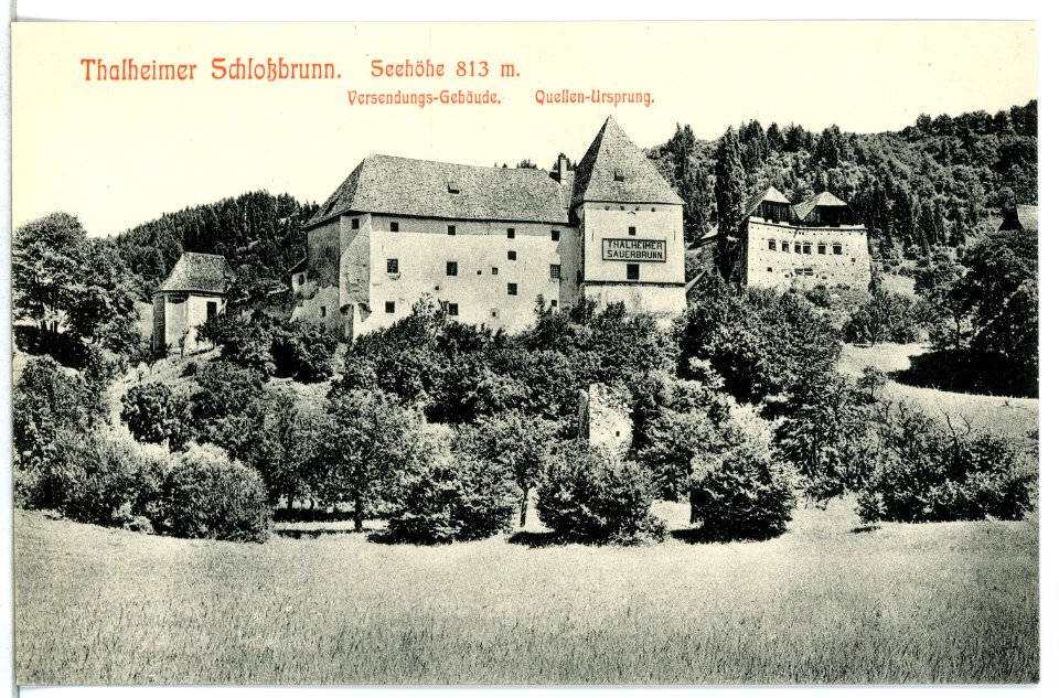 12467-Thalheim-1911-Thalheimer Schloßbrunn, Versendungs-Gebäude-Brück & Sohn Kunstverlag