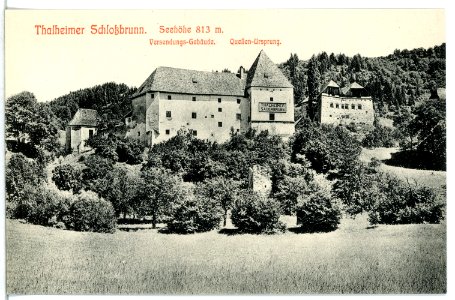12467-Thalheim-1911-Thalheimer Schloßbrunn, Versendungs-Gebäude-Brück & Sohn Kunstverlag