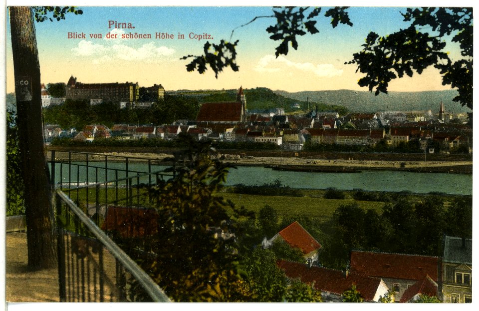 12749-Pirna-1911-Blick von der schönen Höhe in Copitz-Brück & Sohn Kunstverlag