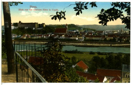 12749-Pirna-1911-Blick von der schönen Höhe in Copitz-Brück & Sohn Kunstverlag