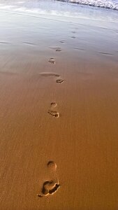 Footstep beach sea photo