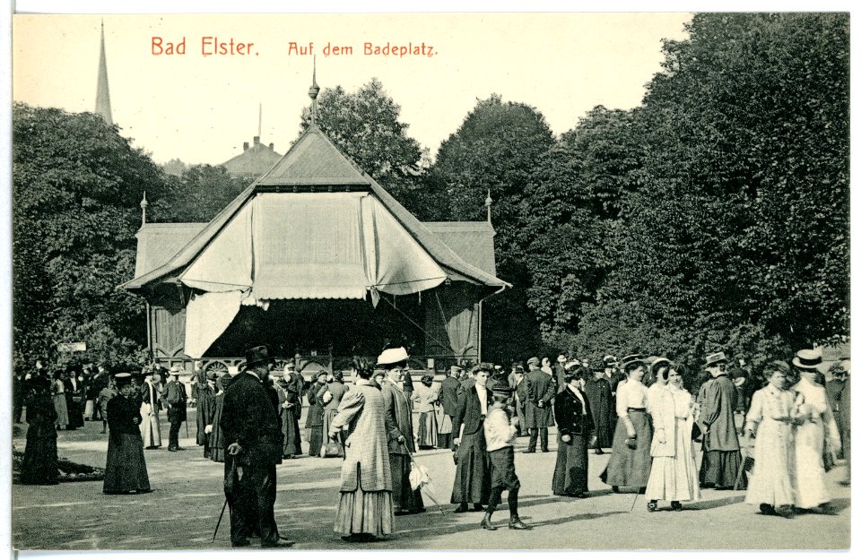 11741-Bad Elster-1910-Auf dem Badeplatz-Brück & Sohn Kunstverlag