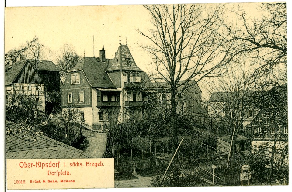 10016-Oberkipsdorf-1908-Dorfplatz-Brück & Sohn Kunstverlag