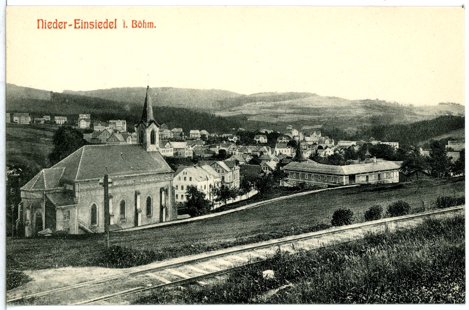 12251-Niedereinsiedel-1910-Blick auf Niedereinsiedel-Brück & Sohn Kunstverlag