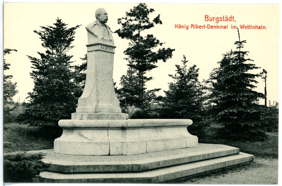 12326-Burgstädt-1910-König Albert Denkmal im Wettinhain-Brück & Sohn Kunstverlag