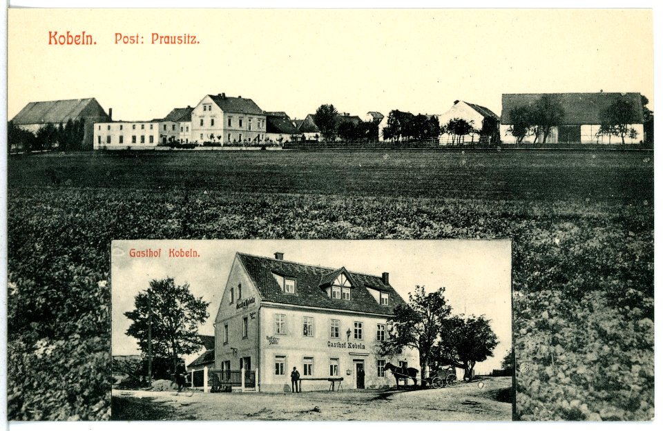 12738-Kobeln-1911-Blick auf Kobeln - Gasthof-Brück & Sohn Kunstverlag