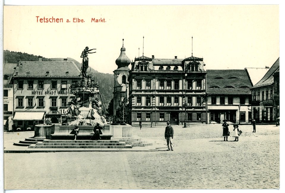 12446-Tetschen-1911-Markt-Brück & Sohn Kunstverlag
