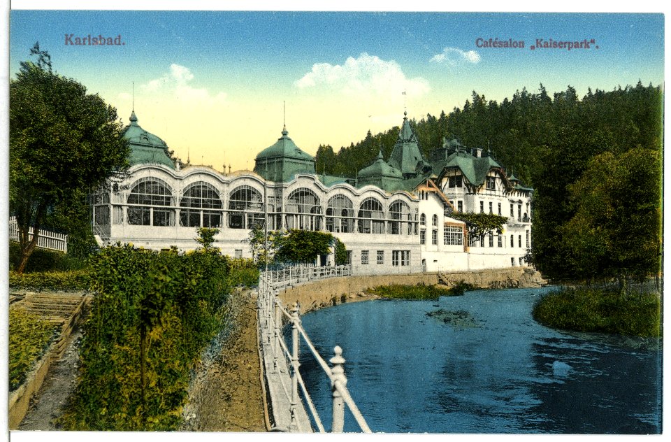 11809-Karlsbad-1910-Cafesalon Kaiserpark-Brück & Sohn Kunstverlag